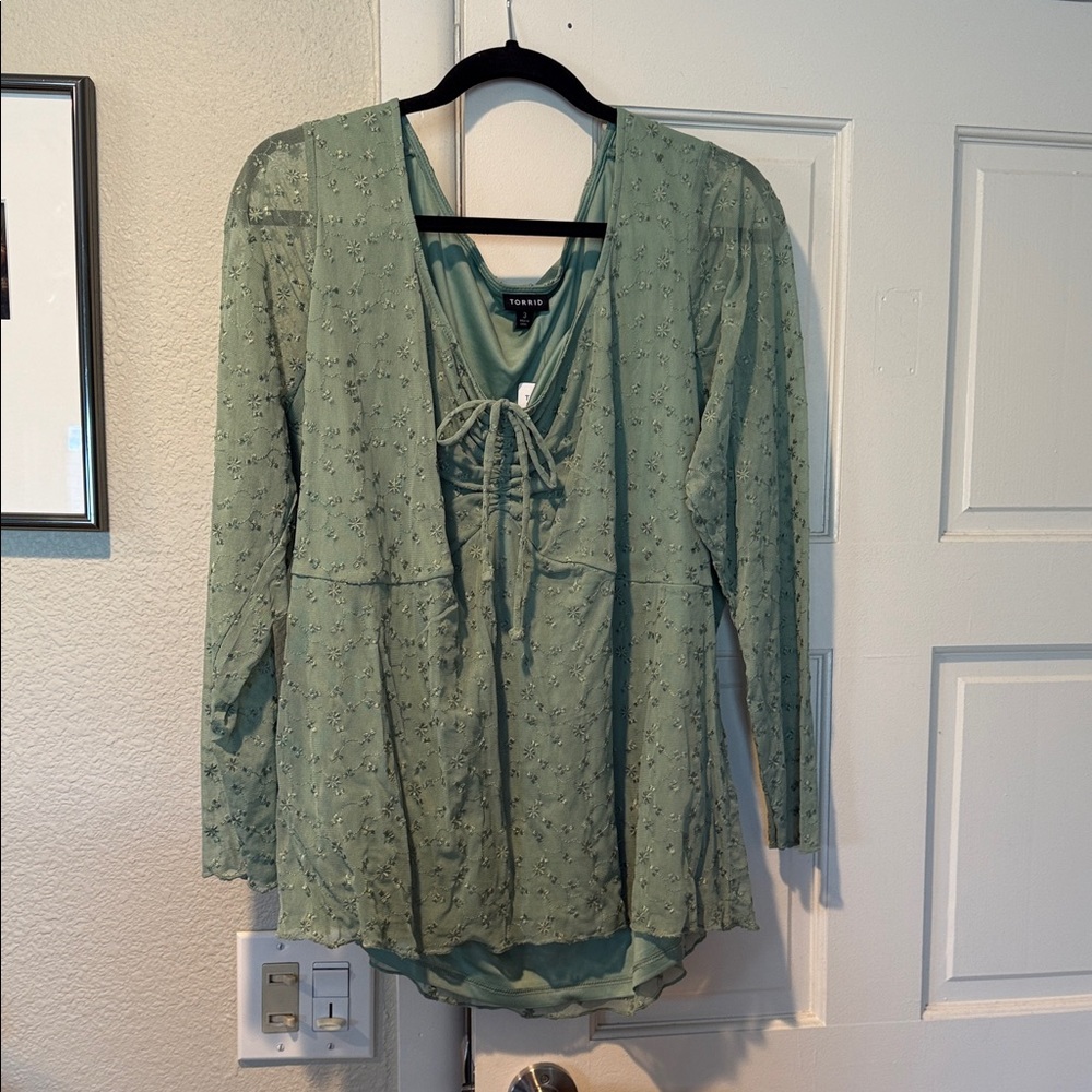 Torrid Sage Green Women's Blouse